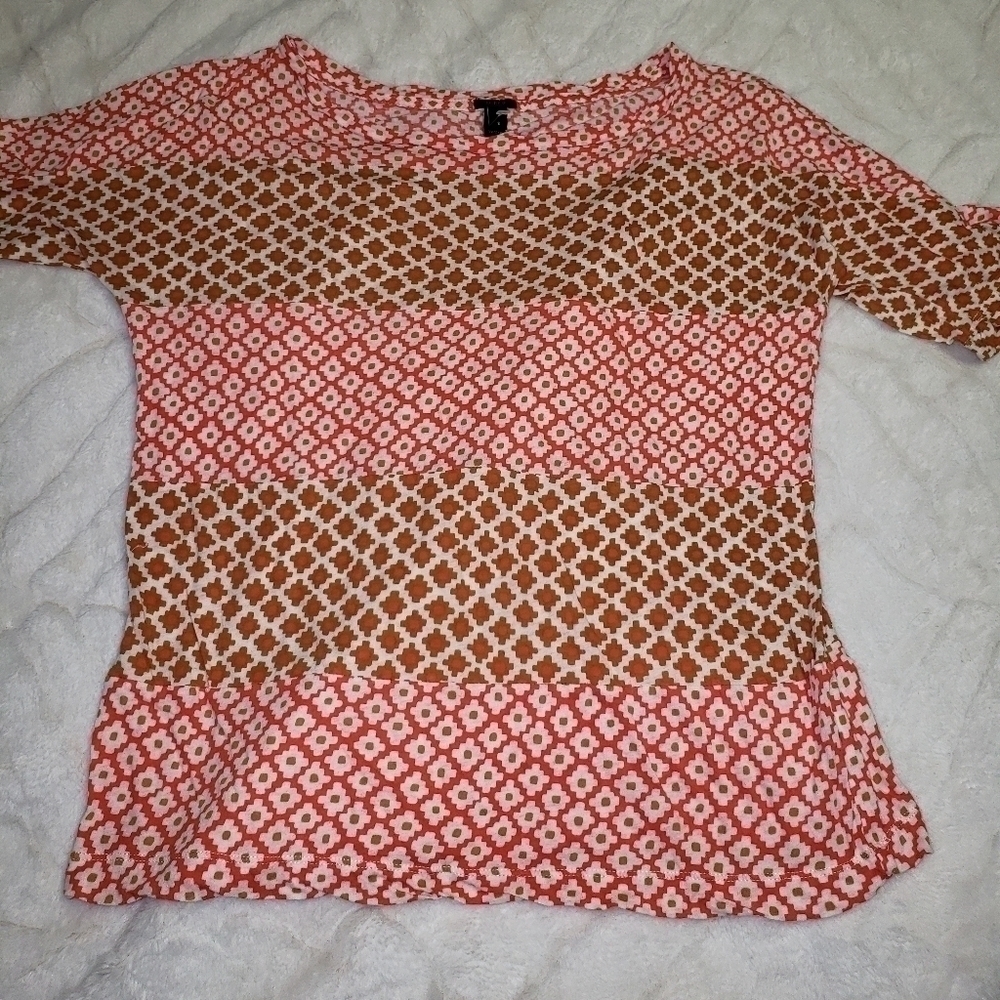 🧡J.CREW Geometric Pattern Blouse
